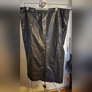 Black Faux Leather Skirt